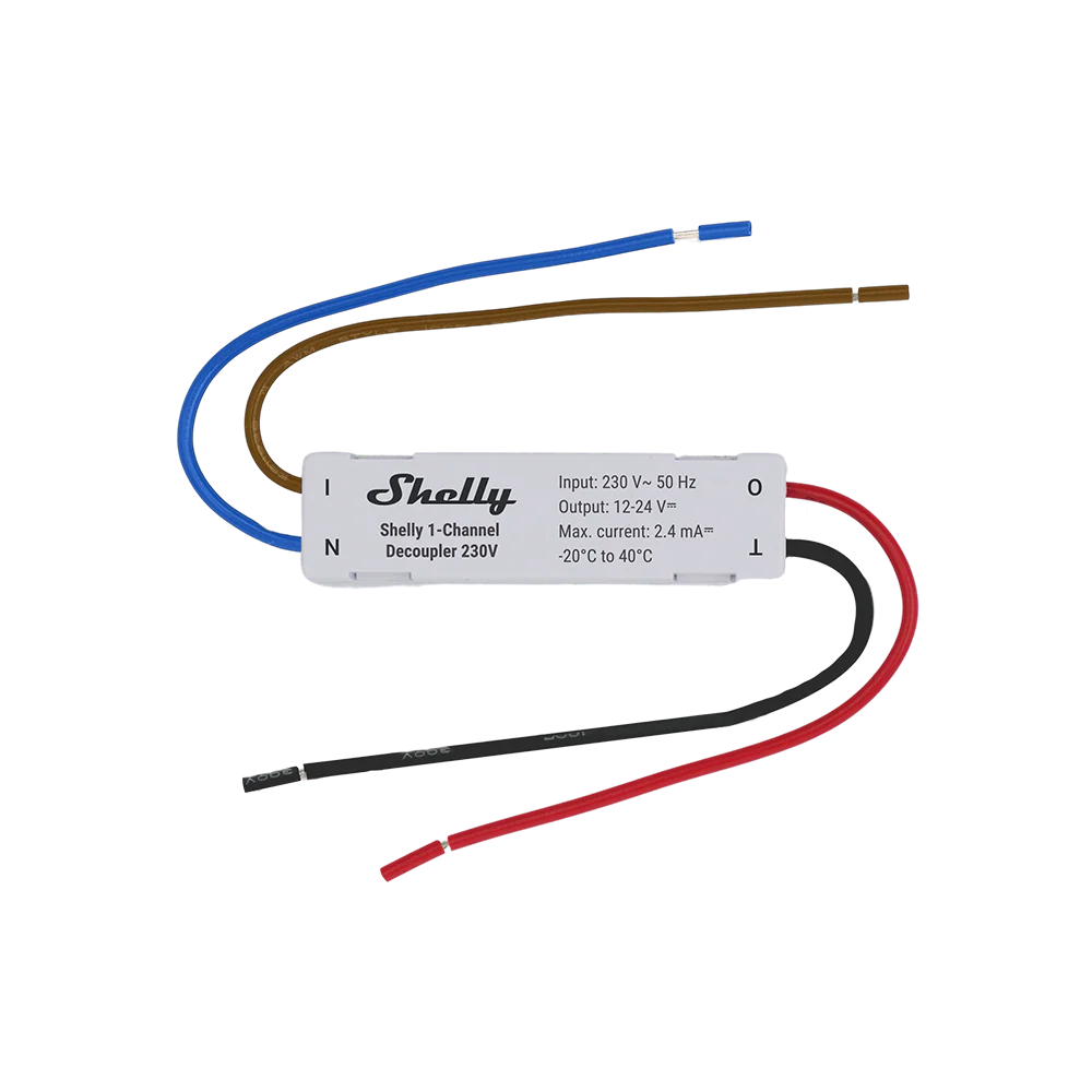 Shelly 1-Channel Decoupler 230V Shelly 1-Channel Decoupler 230V